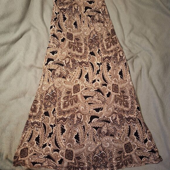 INC International Concepts Small Brown/Black Maxi Dress Paisley Sleeveless - Picture 10 of 10